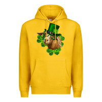 Lemon st. patrick's day goat clovers and leprechaun hat Premium Hoodie - RanaPortraitStore
