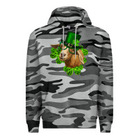 Slate Camo st. patrick's day goat clovers and leprechaun hat Premium Hoodie - RanaPortraitStore