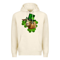 Tofu st. patrick's day goat clovers and leprechaun hat Premium Hoodie - RanaPortraitStore
