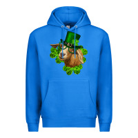 True Royal st. patrick's day goat clovers and leprechaun hat Premium Hoodie - RanaPortraitStore