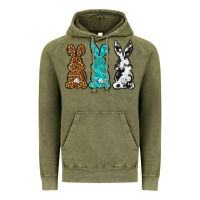 Vintage Olive Western Happy Easter peeps Vintage Hoodie - Neo Western