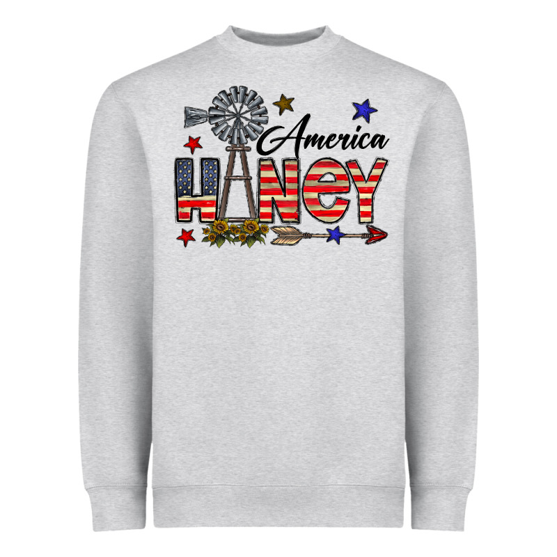 America Honey Heavyweight Sweatshirt by CowhideDigitalArt | Teevron