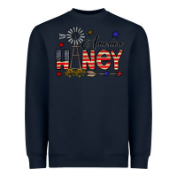 Navy america honey Heavyweight Sweatshirt - CowhideDigitalArt