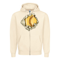 Sandshell softball Zipper Hoodie - MaliasSmallBusiness