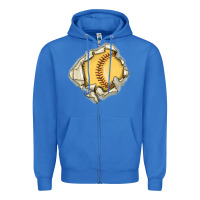 True Royal softball Zipper Hoodie - MaliasSmallBusiness
