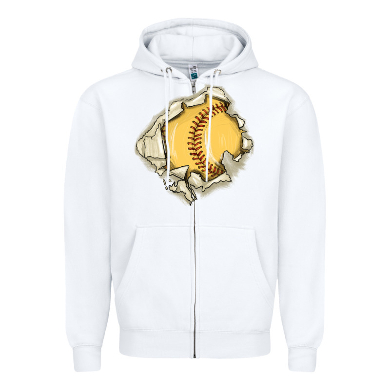 Softball Zipper Hoodie by MaliasSmallBusiness | Teevron