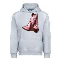 Heather Grey Cowgirl boots Urban Hoodie - HowdyJamesFarm