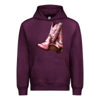 Mauve Wine Cowgirl boots Urban Hoodie - HowdyJamesFarm