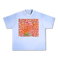 Grape Ice orange leopard glitter Urban Heavy Tee - JahusDesignShop