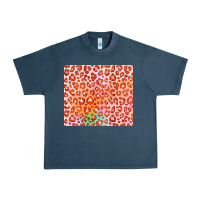Midnight Navy orange leopard glitter Urban Heavy Tee - JahusDesignShop