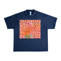 Navy orange leopard glitter Urban Heavy Tee - JahusDesignShop