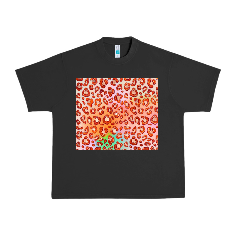 Orange Leopard Glitter Urban Heavy Tee by JahusDesignShop | Teevron