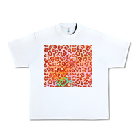 White orange leopard glitter Urban Heavy Tee - JahusDesignShop