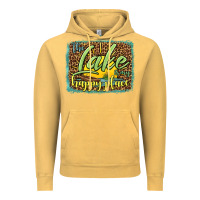 Vintage Mustard the lake is my happy place Vintage Hoodie - HRA Design Shop