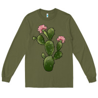 Army Green cactus 2 Long Sleeve Tee - JahusDesignShop