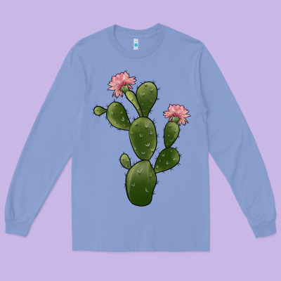 Cactus 2 Long Sleeve Tee Designed By Jahusdesignshop