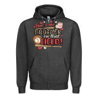 Charcoal Heather that's my brother on that field  baseball Zipper Hoodie - MaliasSmallBusiness