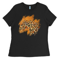 Black leopard glitter patch Ladies Tee - AdoDesignShop