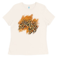 Bone leopard glitter patch Ladies Tee - AdoDesignShop