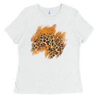 White leopard glitter patch Ladies Tee - AdoDesignShop
