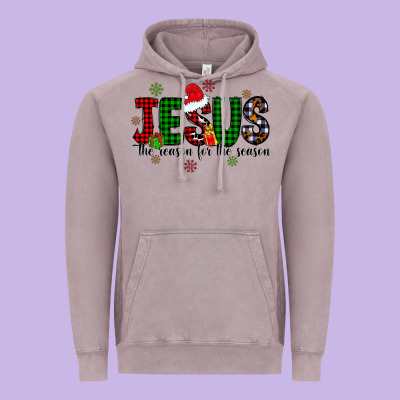 Jesus The Season For The Season Vintage Hoodie Designed By Cowhidedigitalart