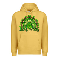 Antique Gold Saint Patricks Day Happy Go Lucky Rainbow Premium Hoodie - RanaPortraitStore