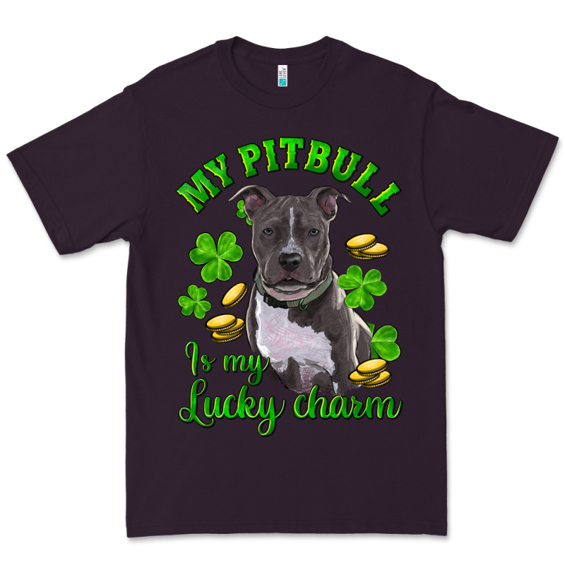St Patricks Day My Pitbuli My Lucky Charm Premium Tee by RanaPortraitStore | Teevron
