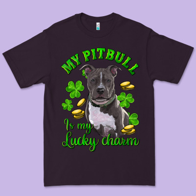 Premium Tee st patricks day my pitbuli my lucky charm