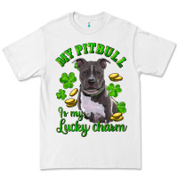 White st patricks day my pitbuli my lucky charm Premium Tee - RanaPortraitStore