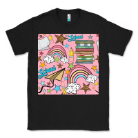 Black school with rainbow seamless pattern Classic Tee - BundleAndBundleShop