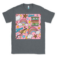 Charcoal Heather school with rainbow seamless pattern Classic Tee - BundleAndBundleShop