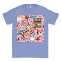 Colony Blue school with rainbow seamless pattern Classic Tee - BundleAndBundleShop