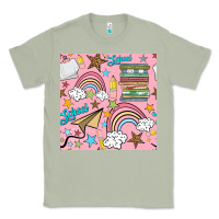 Matcha school with rainbow seamless pattern Classic Tee - BundleAndBundleShop