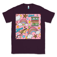 Plum school with rainbow seamless pattern Classic Tee - BundleAndBundleShop