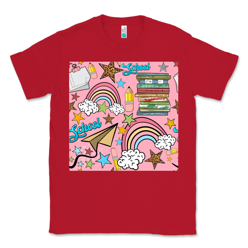 School With Rainbow Seamless Pattern Classic Tee by BundleAndBundleShop | Teevron