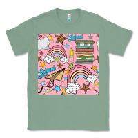 Sage school with rainbow seamless pattern Classic Tee - BundleAndBundleShop