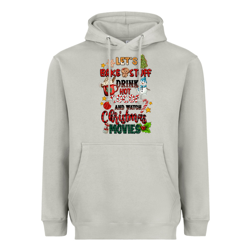 Let's Bake Stuff Drink Hot Cocoa And Watch Christm Heavyweight Hoodie by MaliasSmallBusiness | Teevron