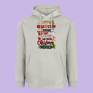 Let's Bake Stuff Drink Hot Cocoa And Watch Christm Heavyweight Hoodie Designed By Maliassmallbusiness