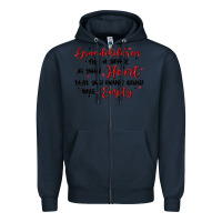 Navy grandchildren fill a space in your heart Zipper Hoodie - MaliasSmallBusiness