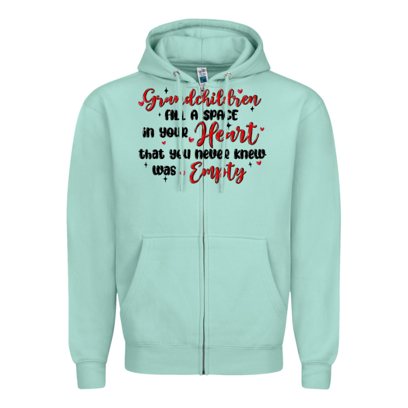 Grandchildren Fill A Space In Your Heart Zipper Hoodie by MaliasSmallBusiness | Teevron