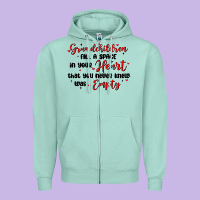 Grandchildren Fill A Space In Your Heart Zipper Hoodie Designed By Maliassmallbusiness