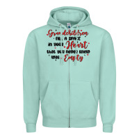 Seafoam grandchildren fill a space in your heart Zipper Hoodie - MaliasSmallBusiness