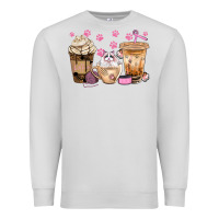 Dove Grey cat coffee cups with paw bbs Premium Sweatshirt - BundleAndBundleShop