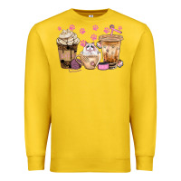 Lemon cat coffee cups with paw bbs Premium Sweatshirt - BundleAndBundleShop