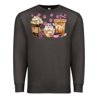 Smoke cat coffee cups with paw bbs Premium Sweatshirt - BundleAndBundleShop