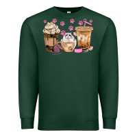Sports Green cat coffee cups with paw bbs Premium Sweatshirt - BundleAndBundleShop