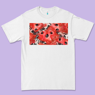 Watermelon Strawberry Cowhide Cup Premium Tee Designed By Barkaloodesign