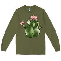 Army Green cactus Long Sleeve Tee - JahusDesignShop