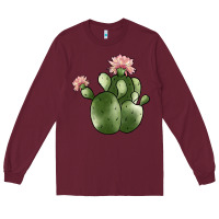 Burgundy cactus Long Sleeve Tee - JahusDesignShop