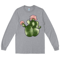 Heather Grey cactus Long Sleeve Tee - JahusDesignShop